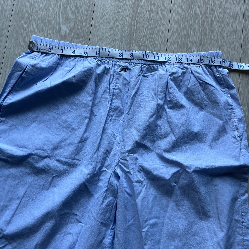 J Crew Classic Pajama Pant In End On End Cotton Large Light Blue Cool Lilac - Picture 5 of 10